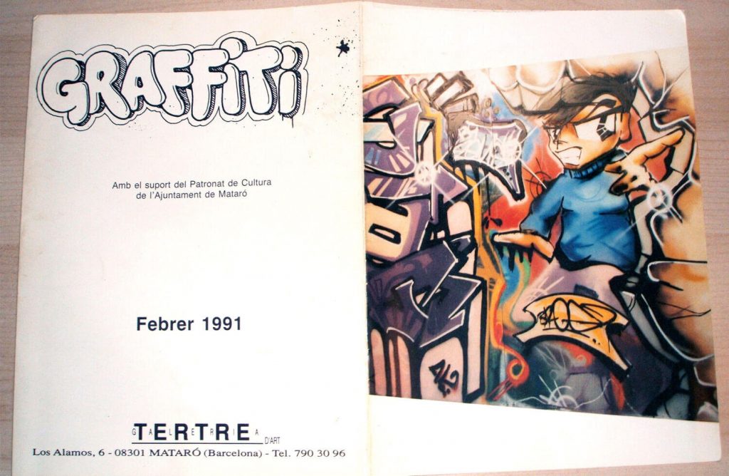 Catálogo de la exposición "Graffiti" en Galería Tertre. Mataró 1991